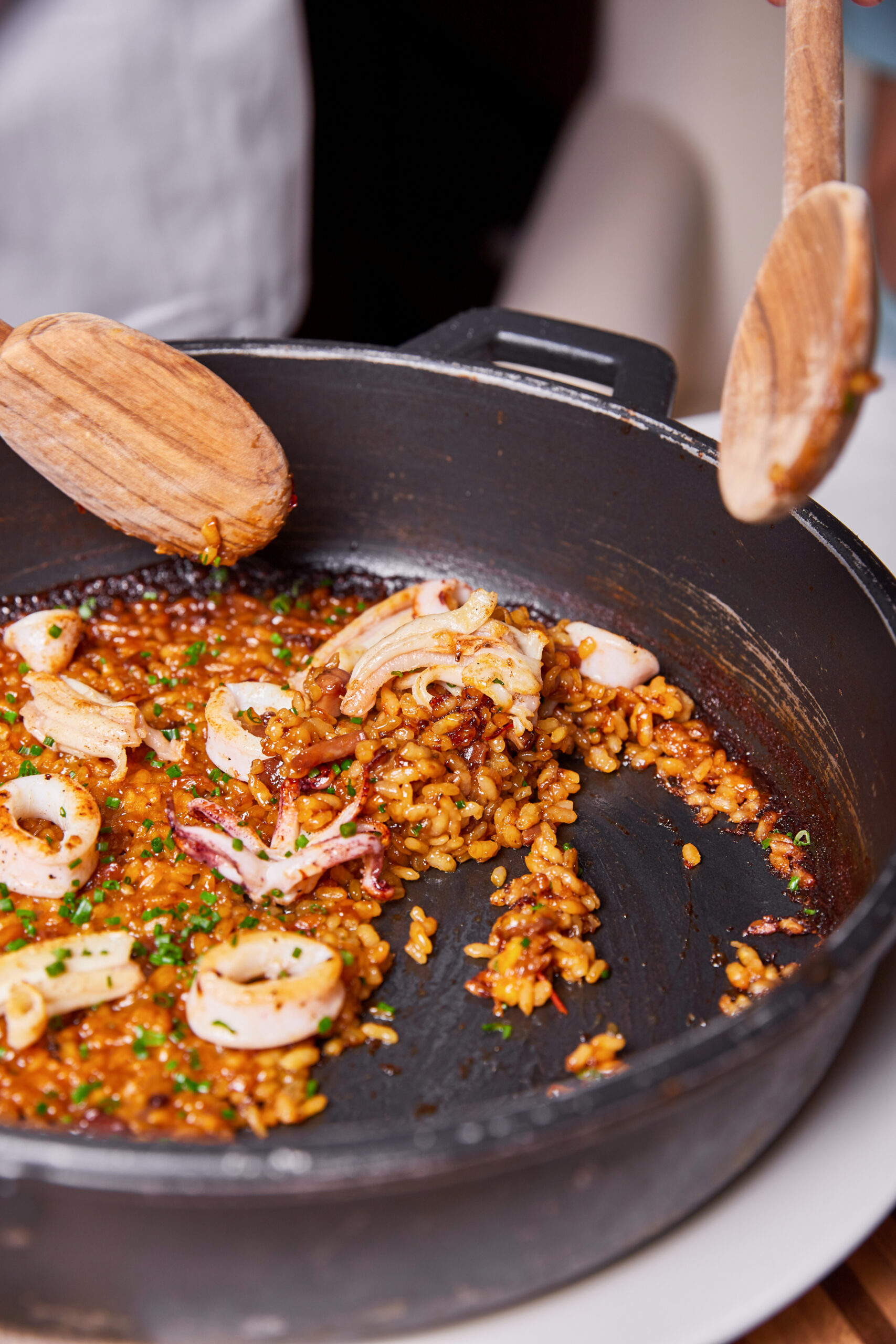 Arroz seco de calamar de Aflamas