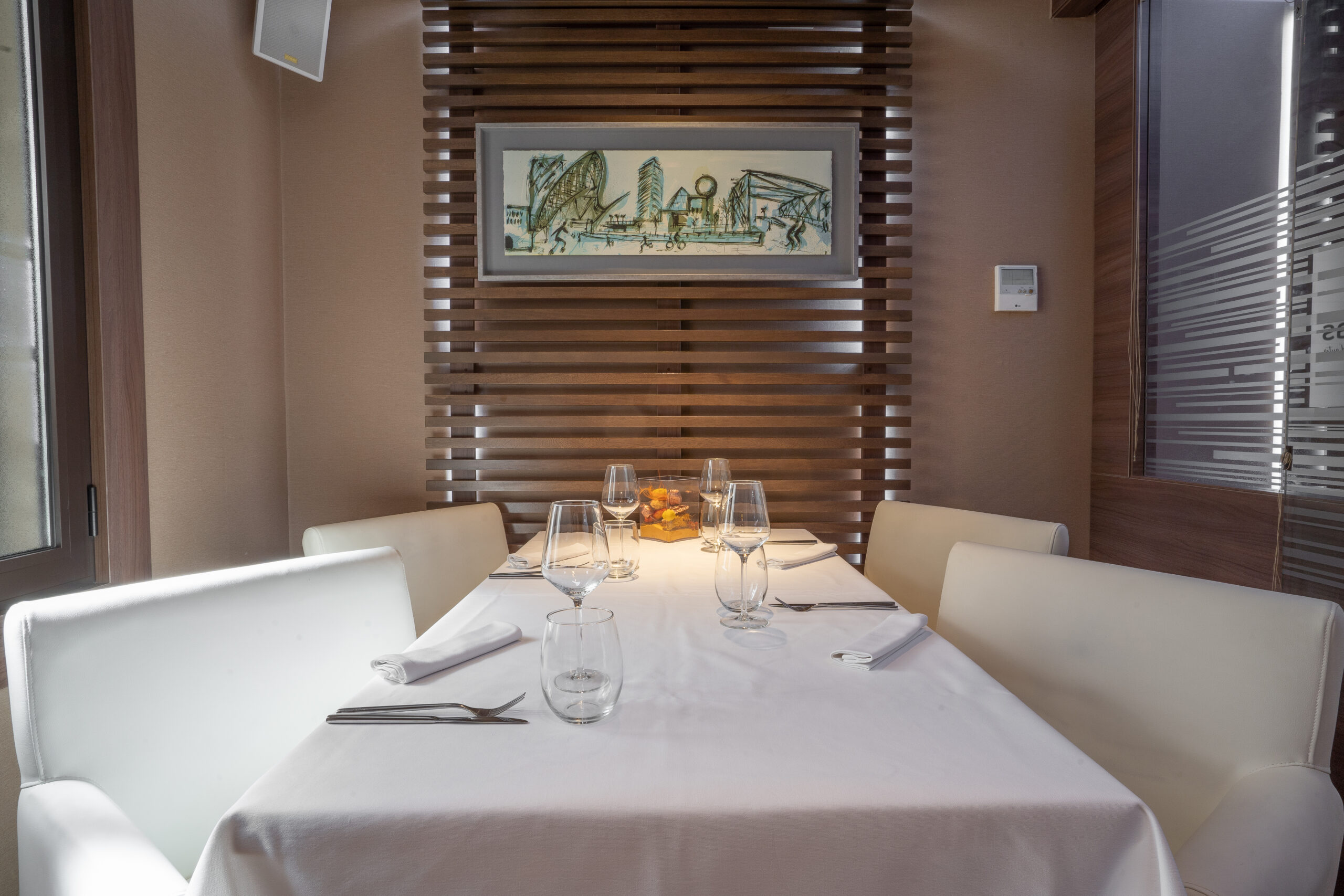 Sala Diagonal privada del restaurante Aflamas